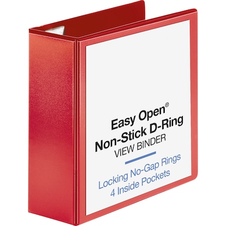 Business Source Red D ring Binder 4" Binder Capacity D 26983